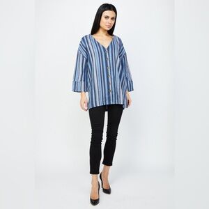 RD & Koko Anthropologie Bar Back Stripe Top NWT Medium